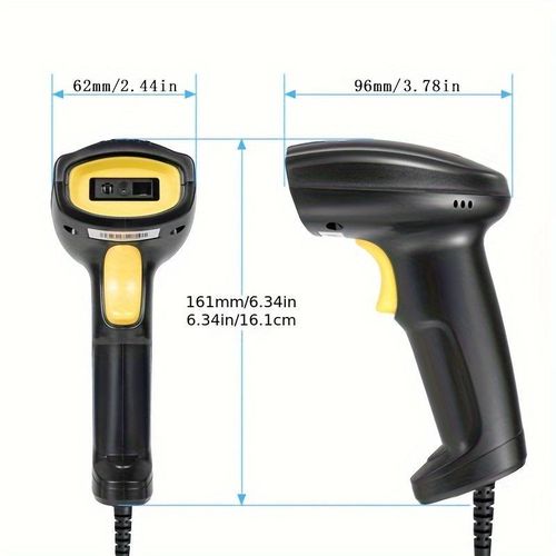 LECTEUR DE CODES-BARRES PORTABLE FILAIRE LASER 1D
