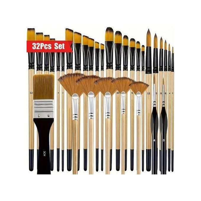 pinceaux pour peinture à l'huile 32pcs