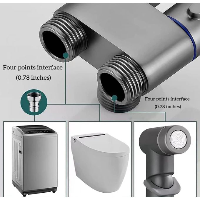 Pistolet De Pulvérisation Rehausseur De Toilettes, Chasse D'eau Domestique, Robinet De Toilette
