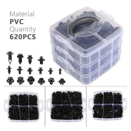 620pcs Mixtes Auto Fixation Clip Voiture Corps De Retenue Rivet Pare-chocs Porte Clips De Fixation