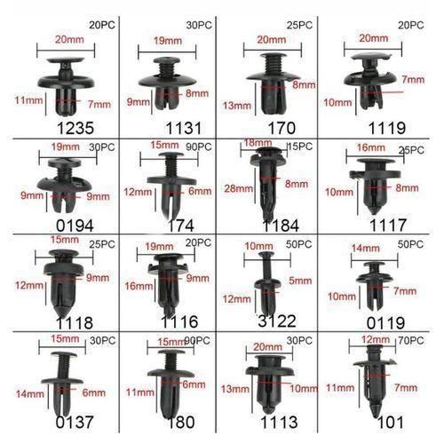 620pcs Mixtes Auto Fixation Clip Voiture Corps De Retenue Rivet Pare-chocs Porte Clips De Fixation
